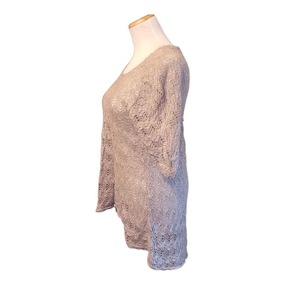 Anthropologie Knitted & Knotted Obscured Window Pullover Sweater boho size large - Picture 2 of 11
